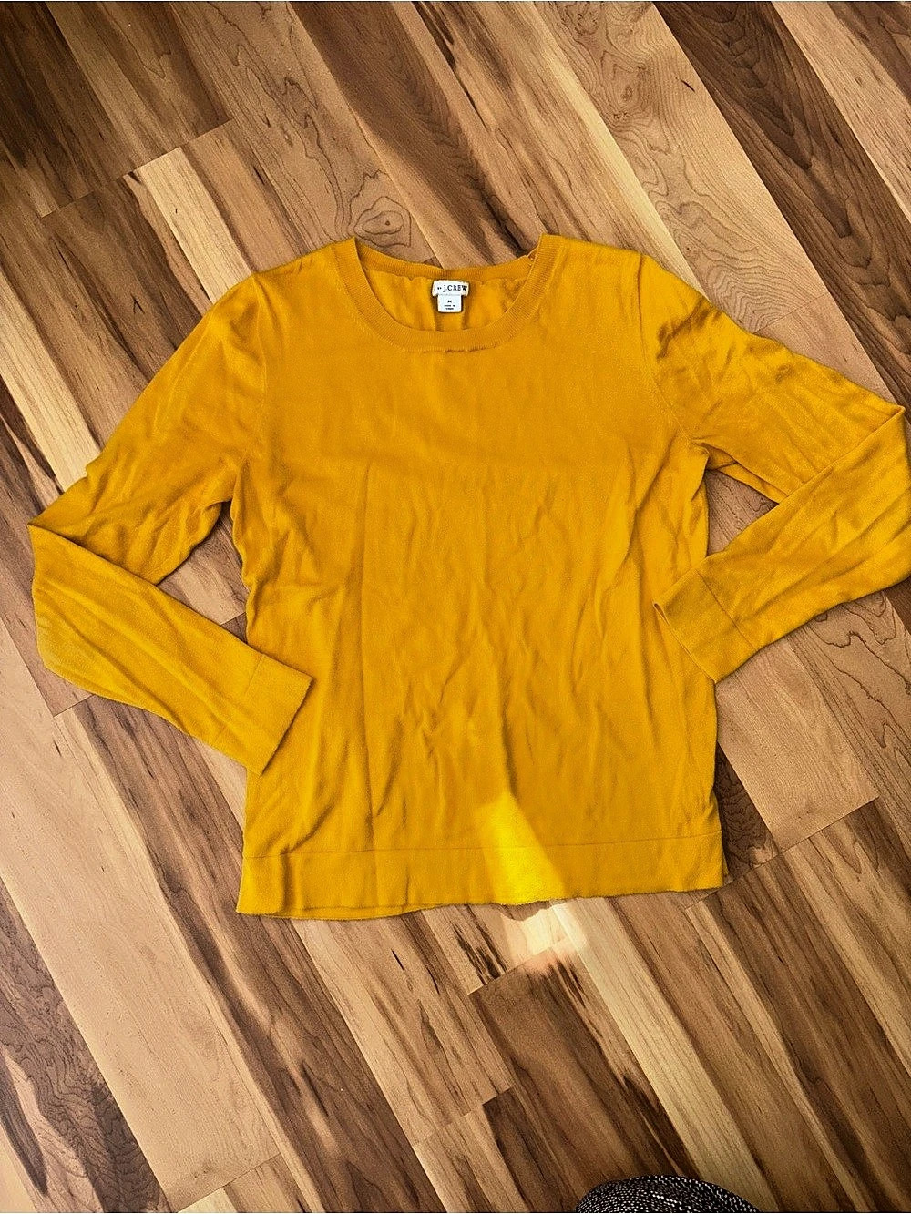 J.Crew Long Sleeve Cotton Top in Burnt Yellow